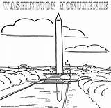 Monument Coloring Washington Designlooter 42kb 1000 sketch template