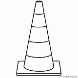 Coloring Cone Safety Labor Construction sketch template
