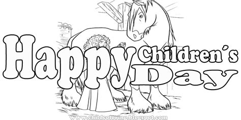 childrens day coloring page child coloring
