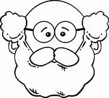 Clipart Beard Bearded Man Outline Clipground Bald Clip sketch template