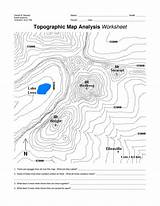 Topographic Worksheet Contour Worksheets Topography Geography Line Geo Printablee sketch template