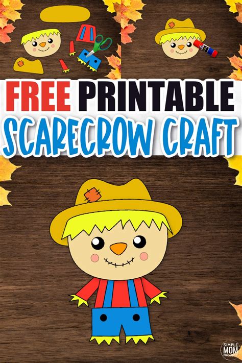 printable scarecrow craft template simple mom project