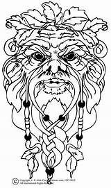 Wood Carving Patterns Man Faces Spirit Green Spirits Line Template Pyrography Burning Coloring Colouring Relief Icolor Pattern Woodcarving Lsirish Face sketch template