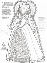 Elizabeth Queen Dress Colouring Coloring Pages Tudor Paper Book Doll Drawing Designs Renaissance Embroidery Fashion Dresses Dolls Mary Scots Printable sketch template