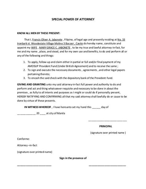 power  attorney letter real estate forms power  attorney form