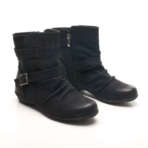 flat black ankle boots  women  boots