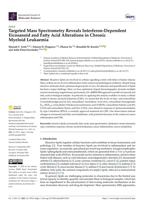 Pdf Targeted Mass Spectrometry Reveals Interferon Dependent