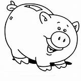 Piggy Bank Coloring Money Color Pages Getcolorings Clipart Save Printable Template sketch template