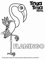 Tinga Flamingo sketch template