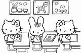 Kitty Hello Coloring Pages Colouring Para sketch template
