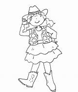 Cowgirl Coloring Pages Color Colouring Sheets Birthday Howdy Horse sketch template