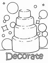 Coloring Wedding Pages Kids Printable Cake Dress Colouring Activities Personalized Color Themed Book Name Circle Prom Decorate Sheets Clipart Drawing sketch template