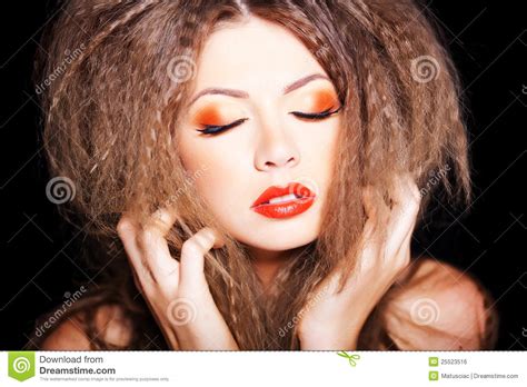 beautiful russian woman with red lips royalty free stock image image 25523516