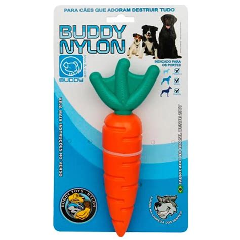 brinquedo  cachorro buddy toys cenoura de nylon auaucare  melhor   seu pet