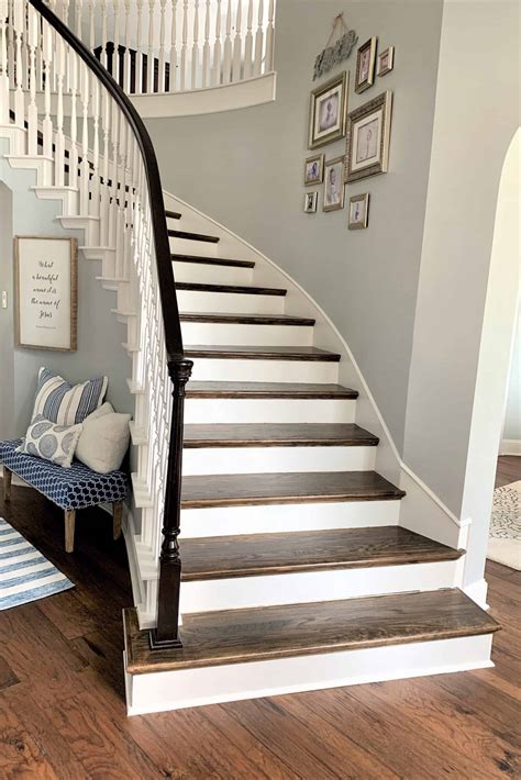 tips adding hardwood  curved staircase thetarnishedjewelblog