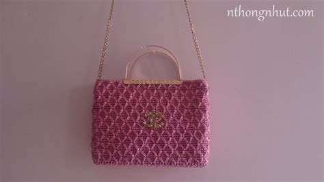 crochet 3d bag tutorial eng sub i hướng dẫn móc túi xách