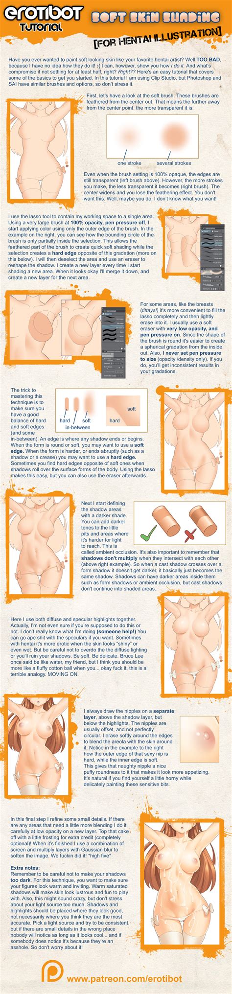 Soft Shading Tutorial By Erotibot Hentai Foundry