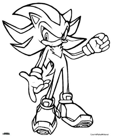 sonic coloring page shadow sonic coloring page coloring page  kids