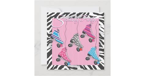 roller skating party invitations zazzle