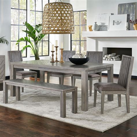 gray wood dining table walker edison grey dining table wood  grey