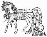 Horse Coloring Pages Horses Carousel Printable Dressage Adults Realistic Rearing Adult Detailed Print Decorated Theme Sea Flying Colouring Sheets Color sketch template