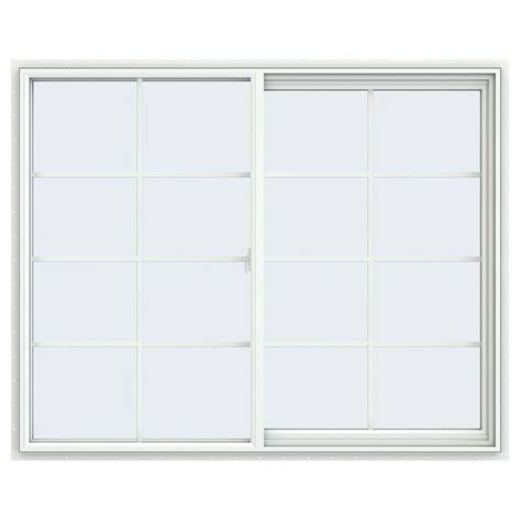 jeld wen        series  hand sliding vinyl window  grids white