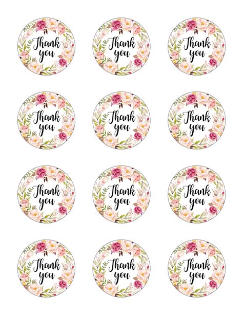 boho   stickers printable pink floral favor tags favor etsy