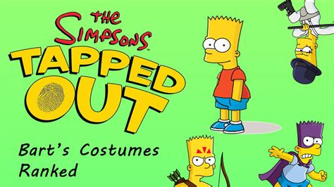 Bart S Costumes Ranked The Simpsons Tapped Out Youtube