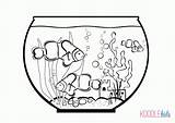 Coloring Fish Bowl Pages Tank Empty Kids Drawing Fishbowl Whith Fishes Cat Color Adults Template Sheet Getdrawings Popular Getcolorings Printable sketch template