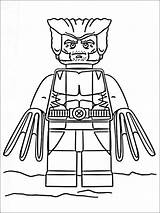 Lego Wolverine Pages Coloring Marvel Heroes Getdrawings sketch template