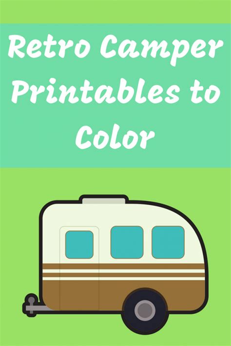 retro camper printables to color merry about town