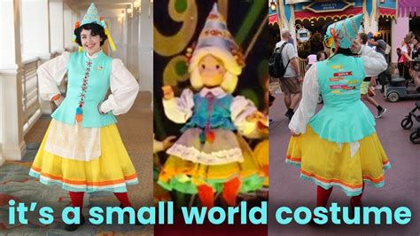 disney costume diy   wore  mnsshp   small world doll youtube