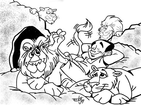 daniel   lions den bible cartoon pictures ministry  children