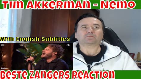 reacting  tim akkerman nemo beste zangers   english subtitles youtube