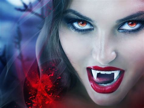 fonds decran vampires visage dents voir maquillage fantasy filles