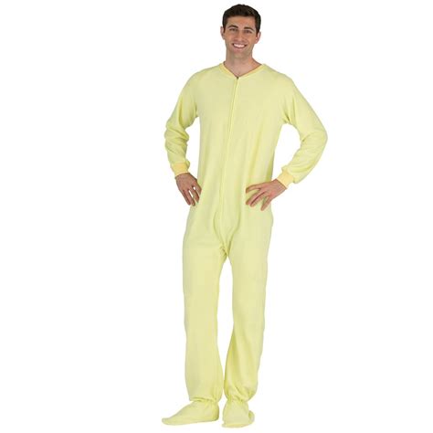 Footed Pajamas Footed Pajamas Mellow Yellow Adult Fleece Onesie