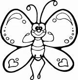 Butterfly Coloring Pages Cartoon Kids Colouring Butterflies Draw Crafts Insects Nature Mariposa Outline Cute Drawing Printable Clipart Clip Choose Board sketch template