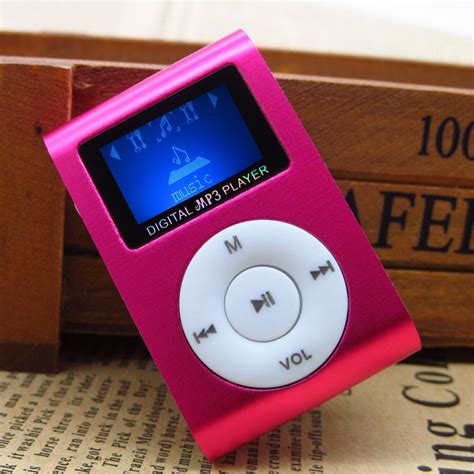 multicolor lcd screen mp player metal clip mini mp  player