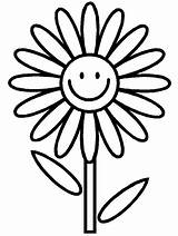 Coloring Pages Flowers Print Kids Easily sketch template
