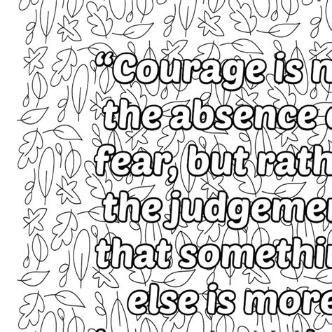 courage coloring page quote coloring pages