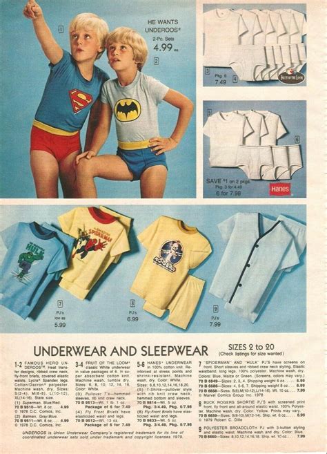 vintage boys mens underwear catalog pages ads clippings