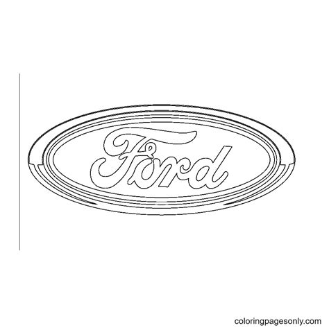 ford logo coloring page  printable coloring pages
