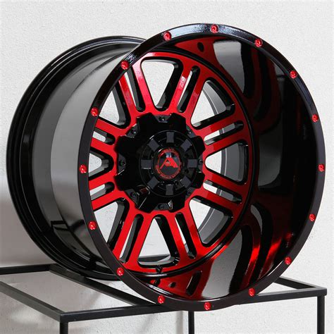 american  road  xx  black machined red