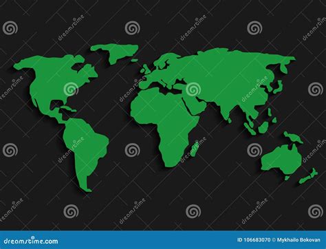 green world map stock vector illustration  land africa