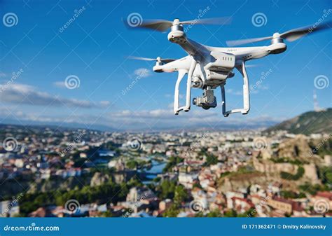 drone  digital camera hovering  city stock image image  search flying