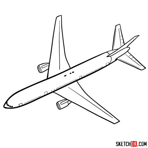 draw boeing  sketchok easy drawing guides