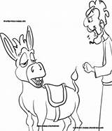 Donkey Balaam Balak Parshah Beating sketch template
