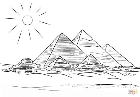 giza pyramids coloring page  printable coloring pages