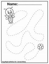 Tracing Preschool Trace Kidzone Lines sketch template