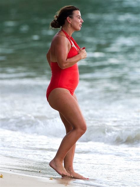 coleen rooney in red swimsuit in barbados 1 luvcelebs